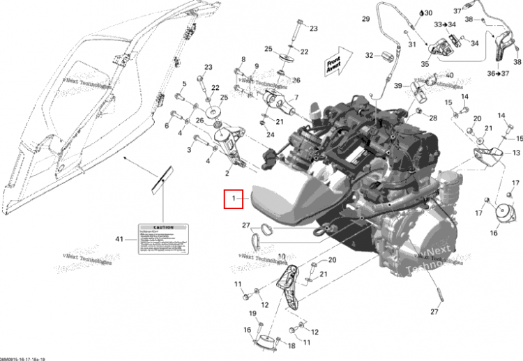 Двигатель 1203 Ski-Doo GTX LE 1200 4-TEC (2009) (400101128)