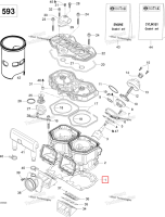 Двойной прокладка 0.5 мм Ski-Doo Skandic WT 600 (2009) (420931583)