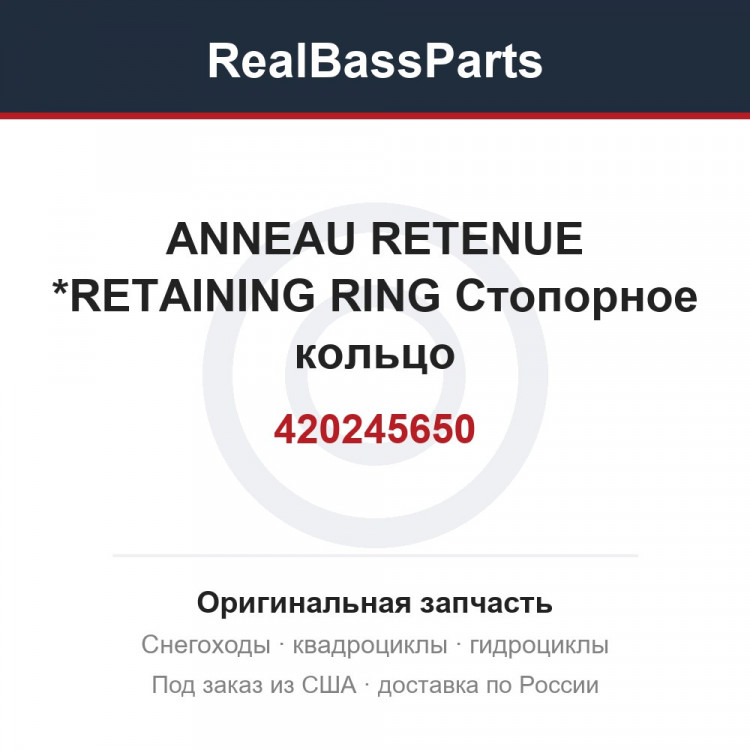 420245650 ANNEAU RETENUE *RETAINING RING  Стопорное кольцо