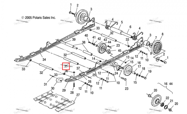 Вал SPANNER Polaris Widetrak LX (2006) (5020720)