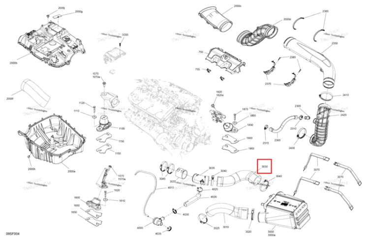 Formed дроссельный узел шланг дюйм Sea-Doo RXP 325 X (2026) (273000449)