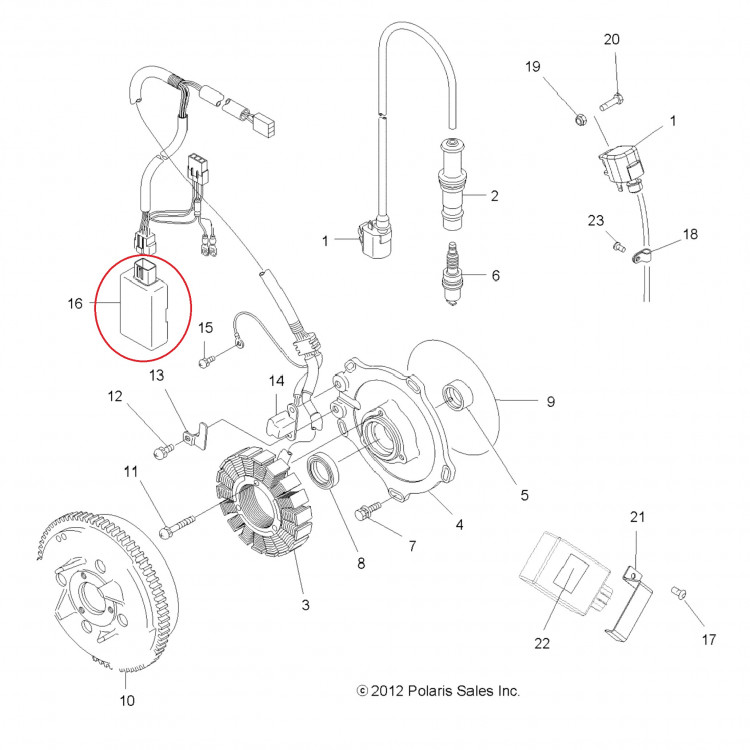 3090270 Коммутатор для квадроциклов Polaris SPORTSMAN 500 HO 2010-2013" 3090270
