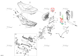 Пассажира спинка a to 60 a3 Ski-Doo 510007745