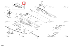 Шасси тоннель блок 120 a38 Ski-Doo 415130823
