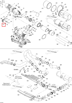 Труба опора Sea-Doo 274001129
