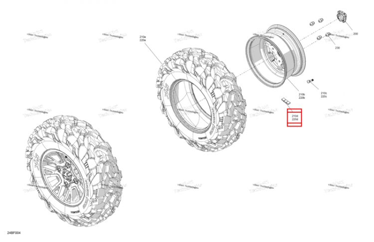 Груз Strip 8 × 0.5 унц Can-Am Commander 1000R EFI XT (2026) (219704628)