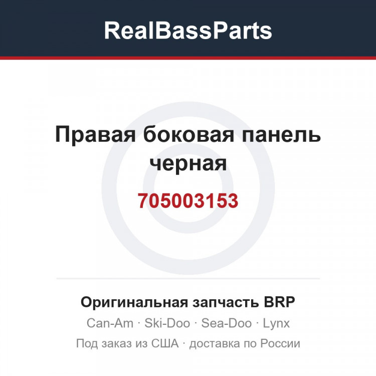 705003153 Правая боковая панель черная