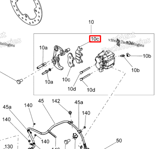 715500336 Колодки Brake Pad Kit RH+RER Commander