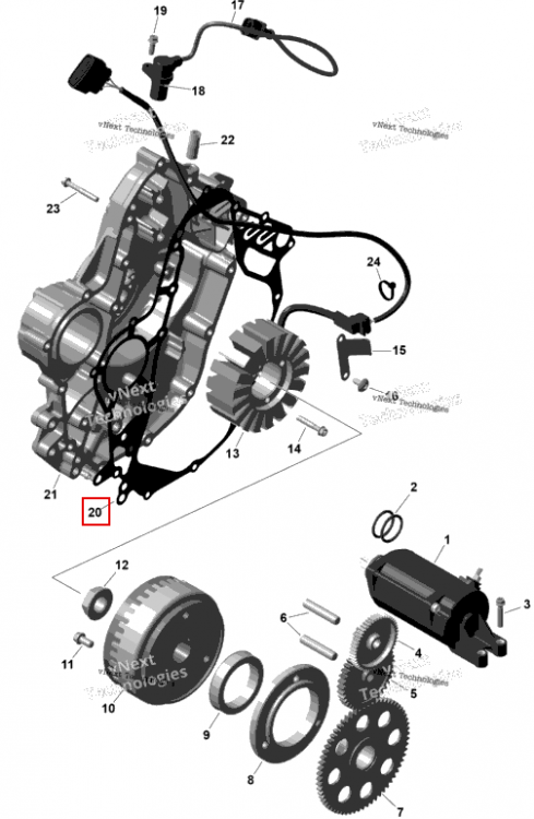 Прокладка Can-Am Outlander 4x4 STD 500 (2025) (420651261)