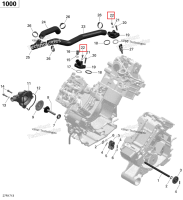 Задний головка шланг Can-Am Outlander 4x4 XT 1000R (2018) (420822693)