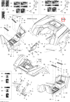 Задний крыло красный включает 32 to 42, Viper красный Can-Am Outlander MAX 800 XT (2008) (703500581)