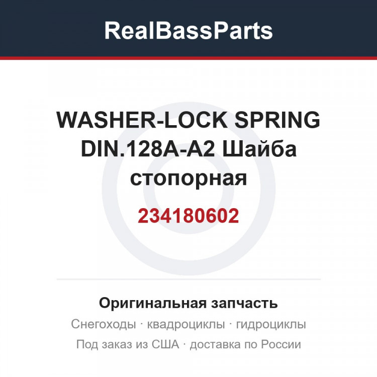 234180602 WASHER-LOCK SPRING DIN.128A-A2  Шайба стопорная