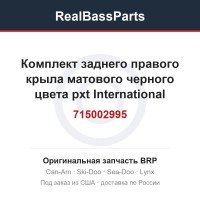 715002995 Комплект заднего правого крыла матового черного цвета pxt International