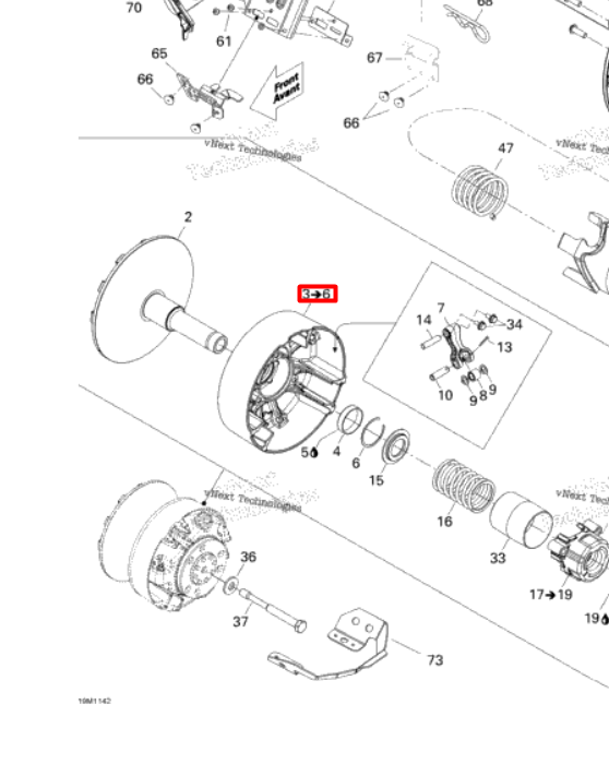 417223093 Щека вариатора 417222646 417223065 