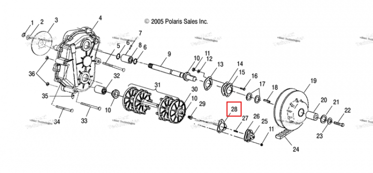 OFFSET FLANGETTE с HOLE Polaris Widetrak LX (2006) (5243529)
