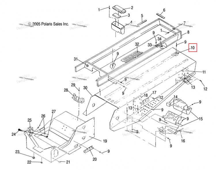 STRIP WEAR Polaris Widetrak LX (2006) (5510233)