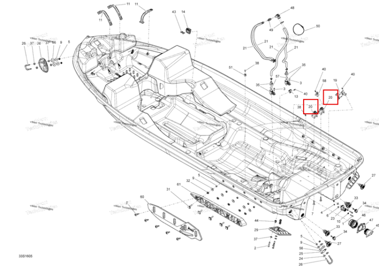 Ремень анкер Sea-Doo RXP (2016) (270000988)