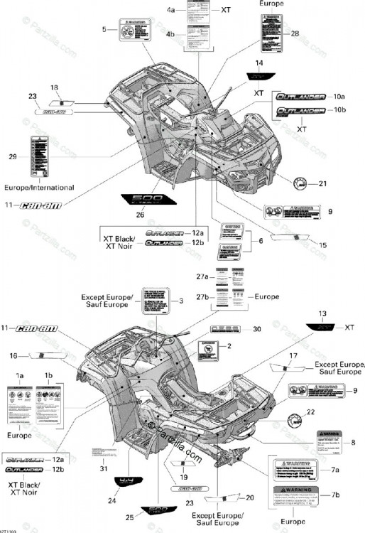704902219 DECAL. PANNEAU *PANEL DECAL  Наклейка боковая Can-Am