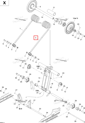 Левый пружина Square Ski-Doo 503190779