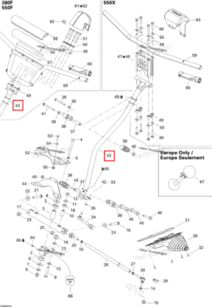 Основной трубка Ski-Doo 506151926