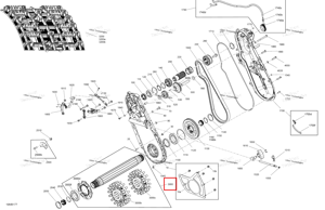 Приводной ось в сборе модель с RipSaw гусеница Ski-Doo 504154431