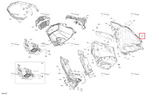 Глубокий чёрный правый Bottom с полукруглой головкой Ski-Doo 502008589