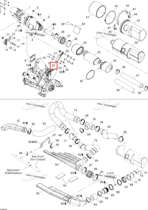 Труба опора Sea-Doo 274001131