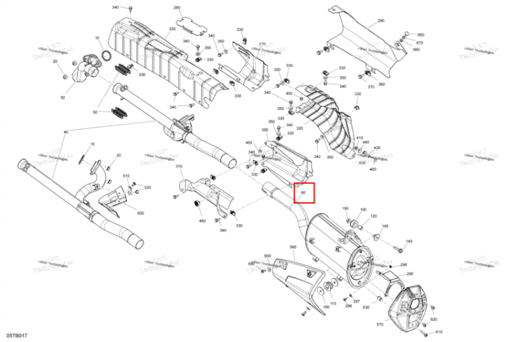 Глушитель Included 60 to 60 e Can-Am Outlander 1000R EFI XMR (2022) (707603148)
