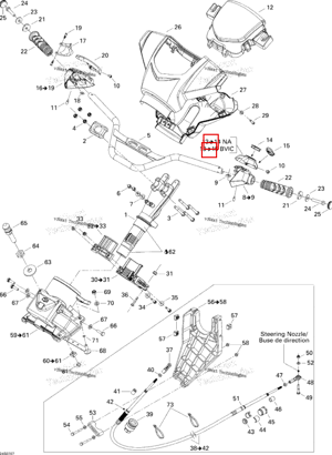 Корпус крышка в сборе, двигатель 1503 BVIC Sea-Doo 277001516