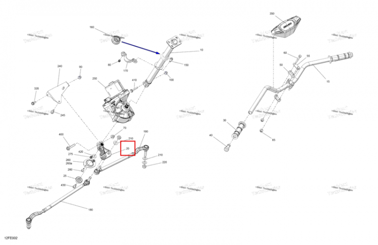 Pitman рычаг Can-Am Outlander 4x4 DPS 700 (2025) (709402991)