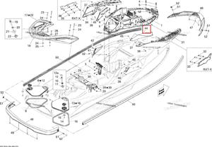 Правый верхний корпус крышка крышка красный Sea-Doo 291002921