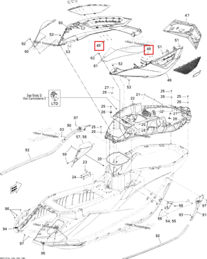 Левый передний Moulding в сборе Sea-Doo 291003121