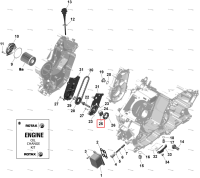 Масляный насос ротор комплект Can-Am Outlander 4x4 XT 1000R (2025) (420256355)