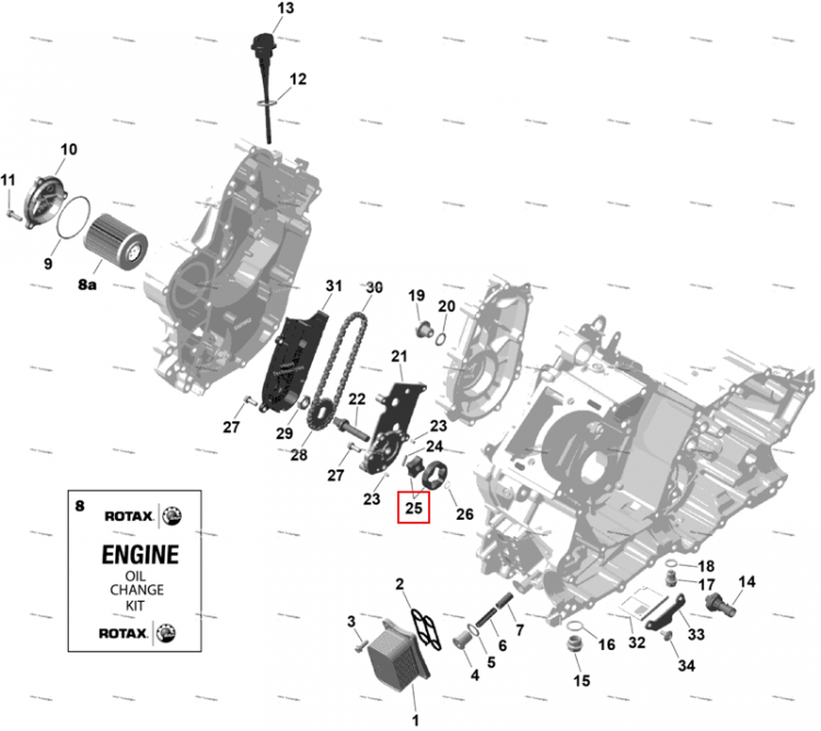 Масляный насос ротор комплект Can-Am Outlander 4x4 XT 1000R (2025) (420256355)