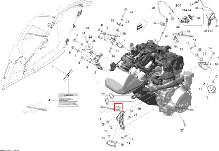Задний опора магнето Ski-Doo GTX LE 1200 4-TEC (2009) (512060233)