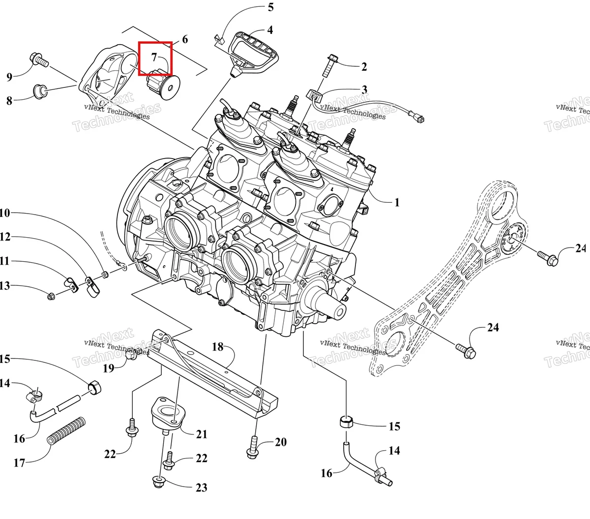 Деталь 0608-630 на схеме узла BLUE (S2024MHHA6USL) Engine And Related Parts