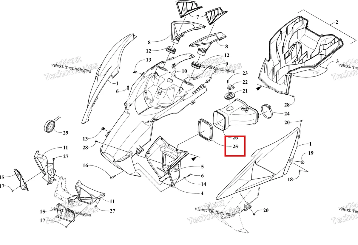 Деталь 0617-624 на схеме узла BLUE (S2024MHHA6USL) Hood And Air Intake Assembly