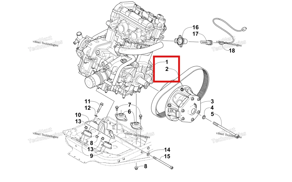 Деталь 0627-047 на схеме узла Engine And Related Parts