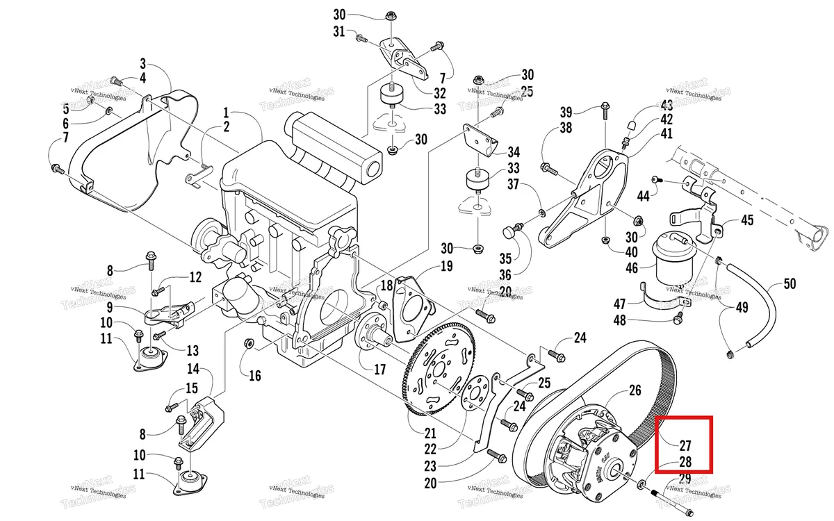 Деталь 0627-048 на схеме узла Engine And Related Parts