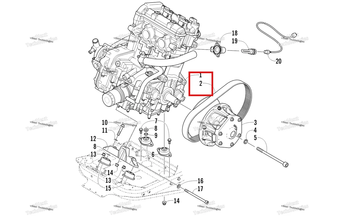 Деталь 0627-073 на схеме узла Engine And Related Parts