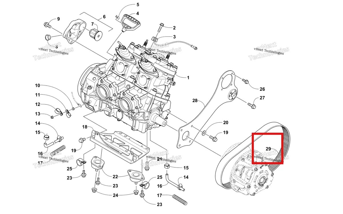Деталь 0627-083 на схеме узла Engine And Related Parts