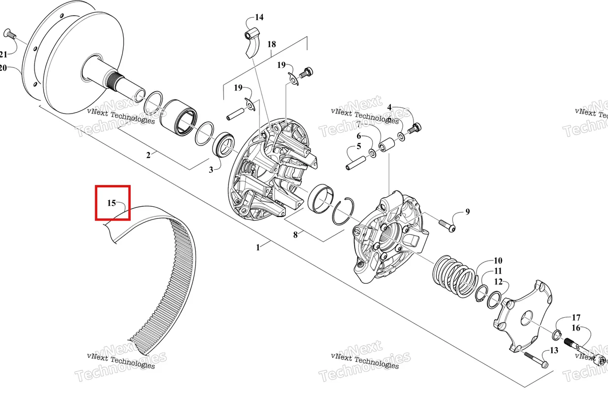 Деталь 0627-111 на схеме узла BLUE (S2024MHHA6USL) Drive Clutch