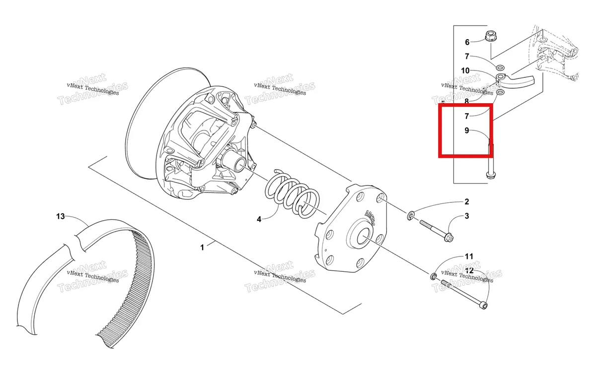 Деталь 0646-747 на схеме узла Drive Clutch