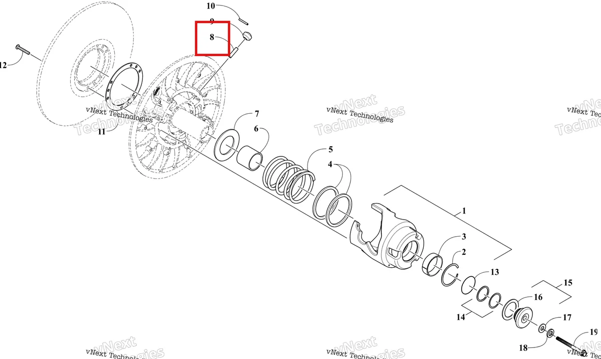 Деталь 0648-097 на схеме узла Driven Clutch