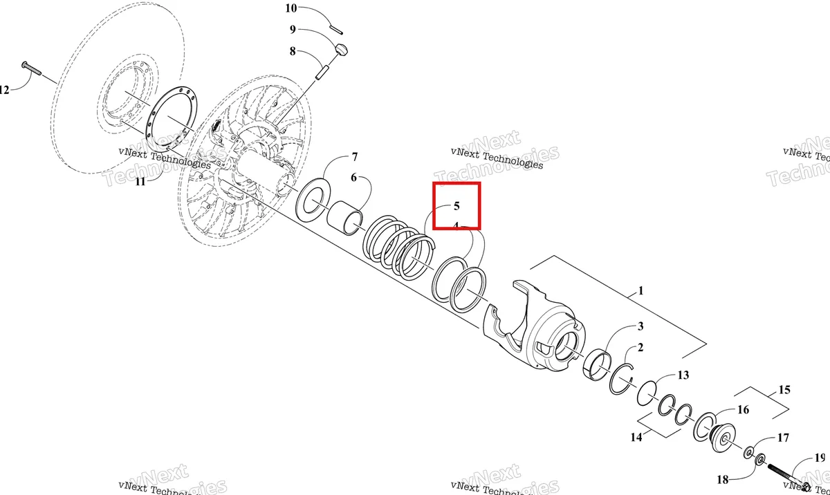 Деталь 0648-774 на схеме узла Driven Clutch