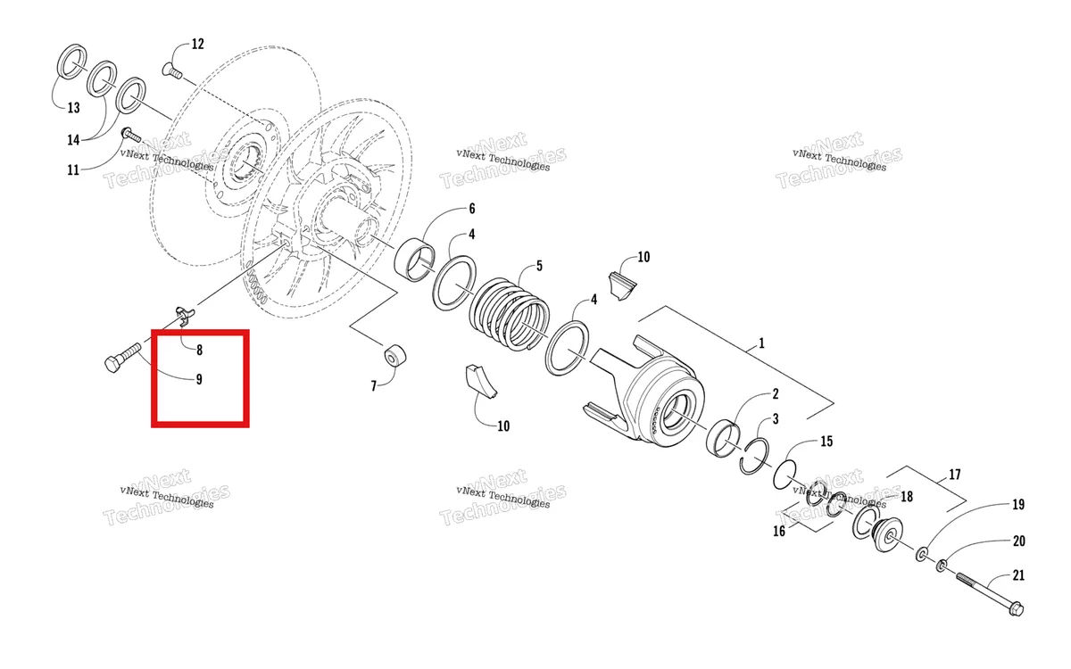 Деталь 0648-799 на схеме узла Driven Clutch