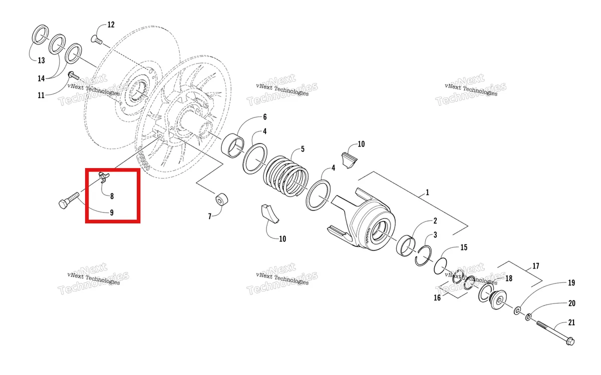 Схема применяемости: Шайба контр. M800 Arctic Cat WASHER,TAB LOCK-10MM 0648-800