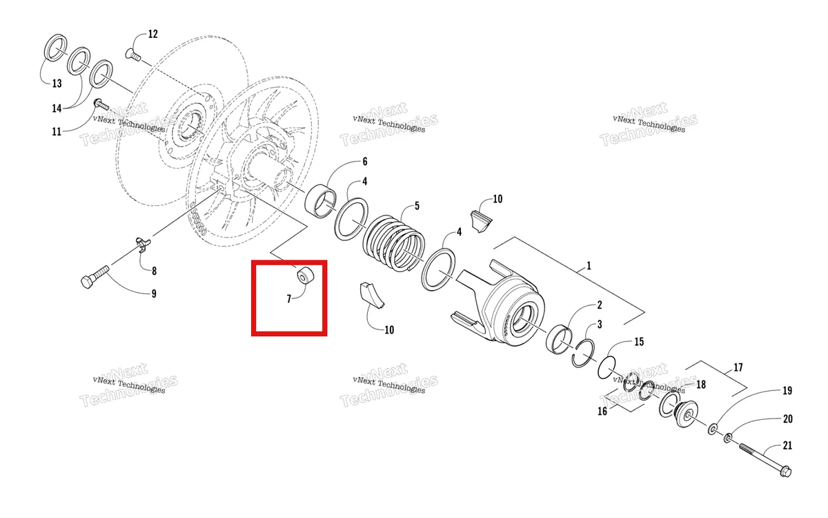 Деталь 0648-824 на схеме узла Driven Clutch