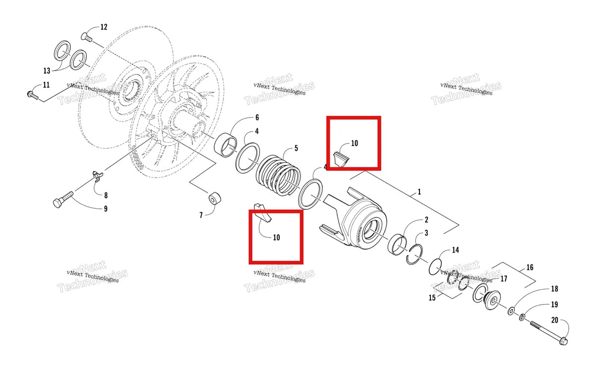 Деталь 0648-826 на схеме узла Driven Clutch