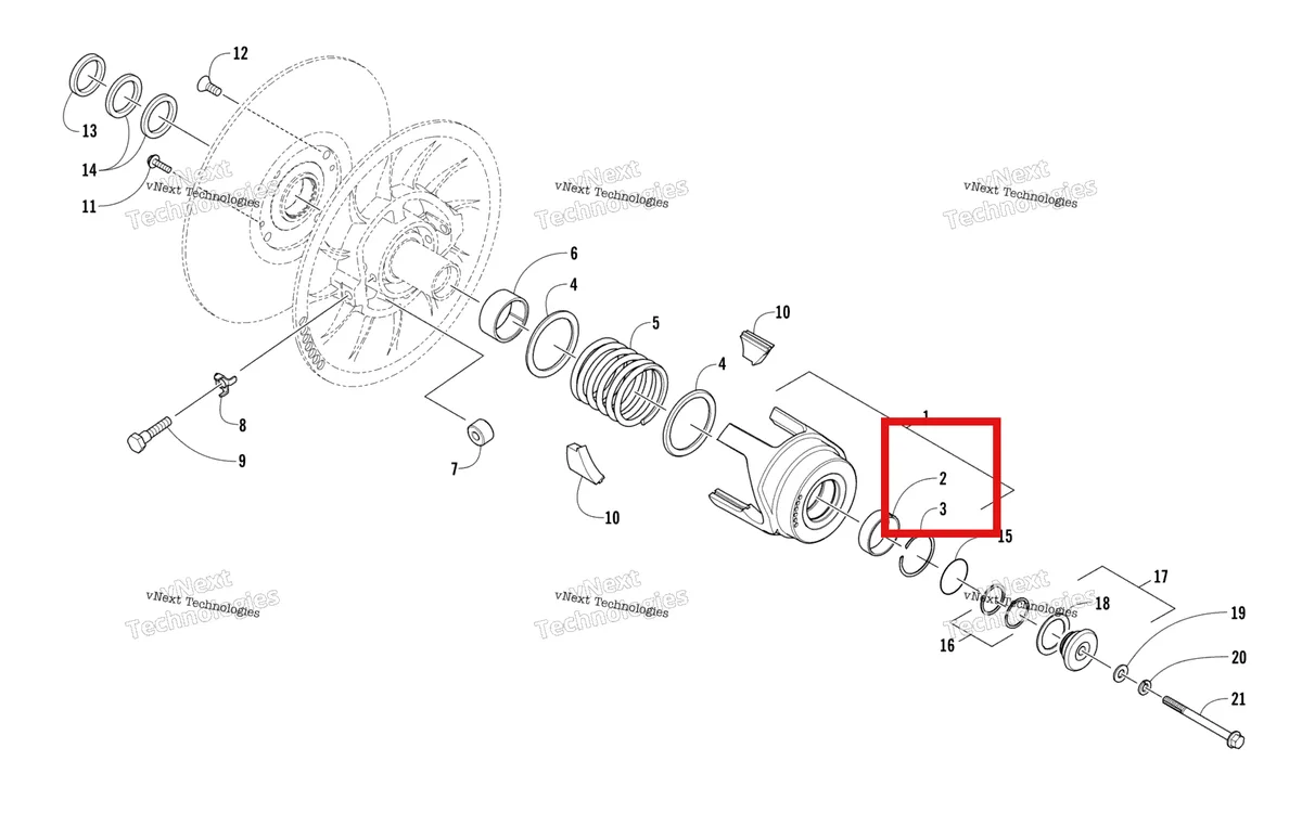 Деталь 0648-831 на схеме узла Driven Clutch